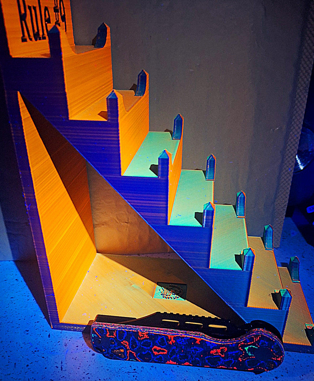 3D Printed Rule #9 Knife Display Stands