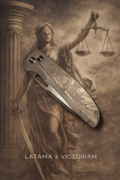 Latama Cutlery Yuuki with custom engraving (Lady Justice)
