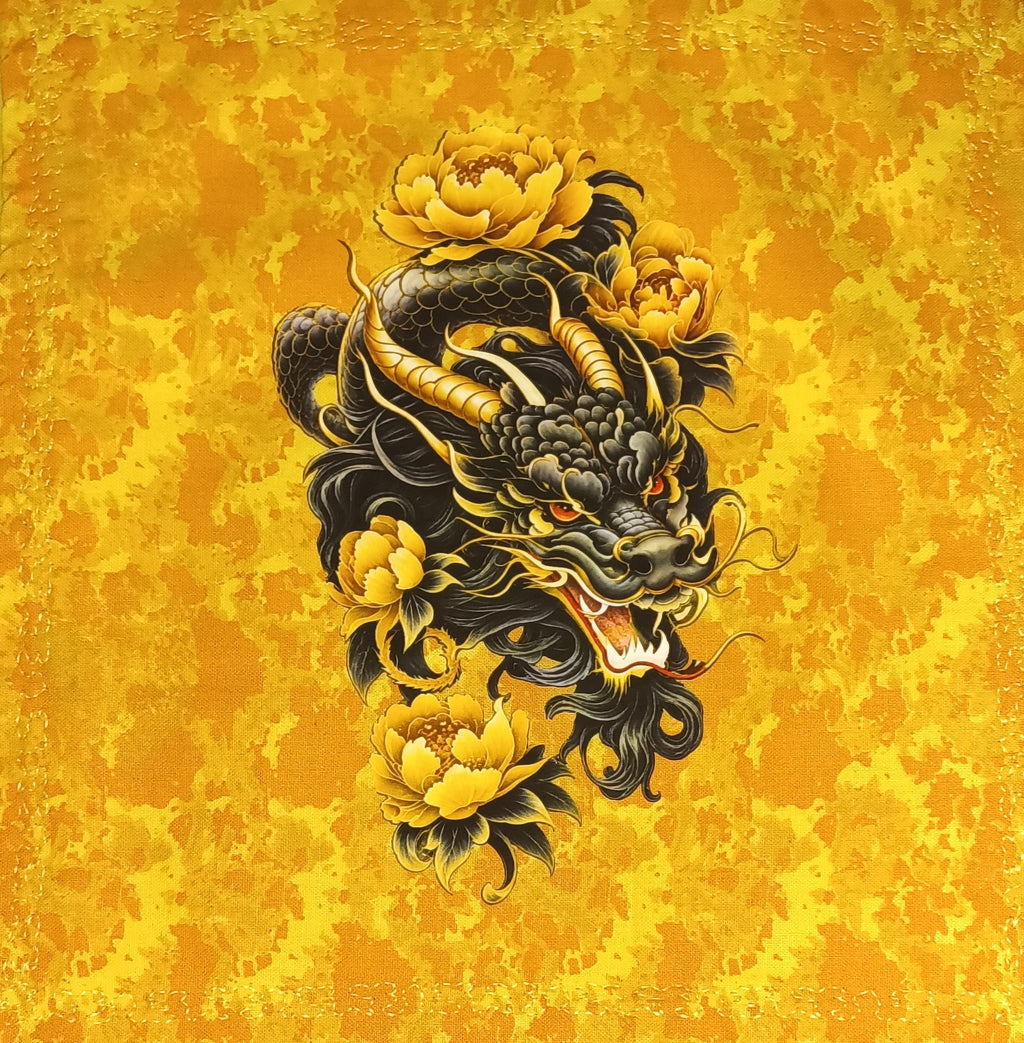 Hound Designs Dragon Series EDC Hank — 9" × 9" Limited