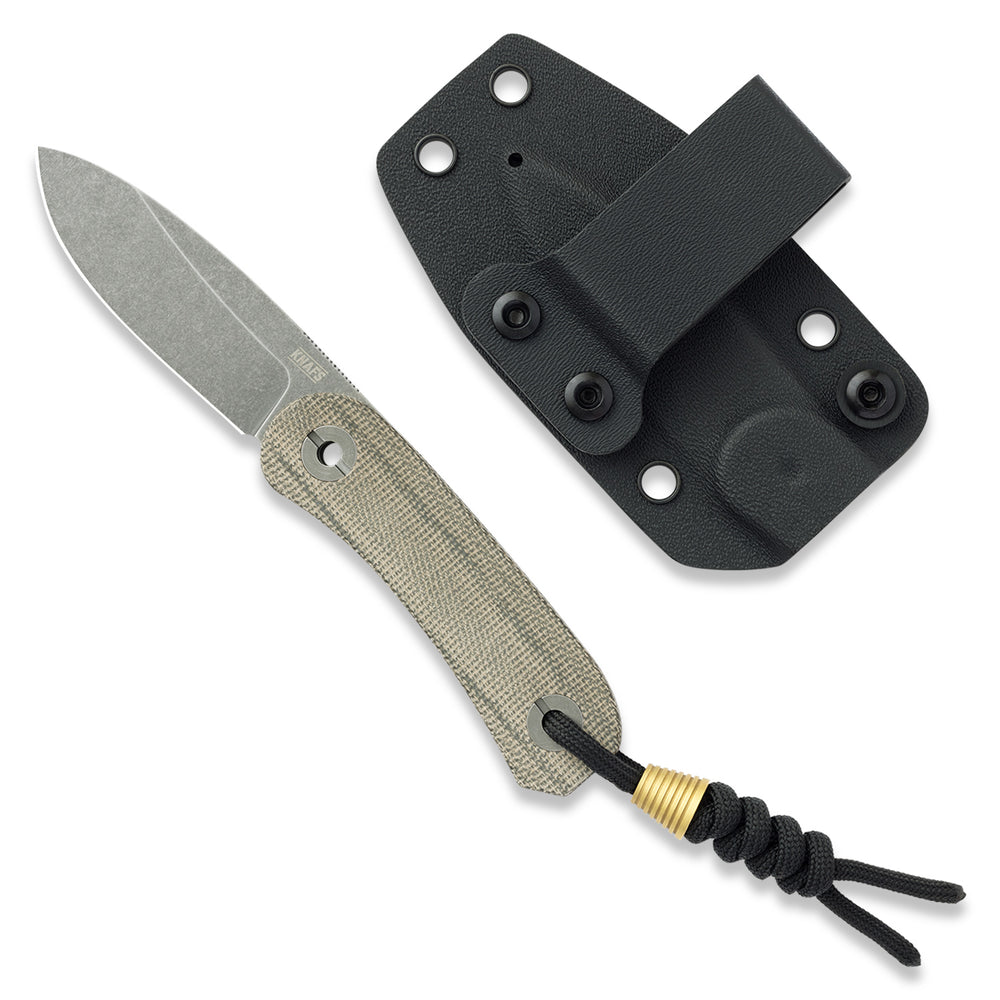 Knafs Lander 4 Fixed Blade Knife - Moondust Micarta