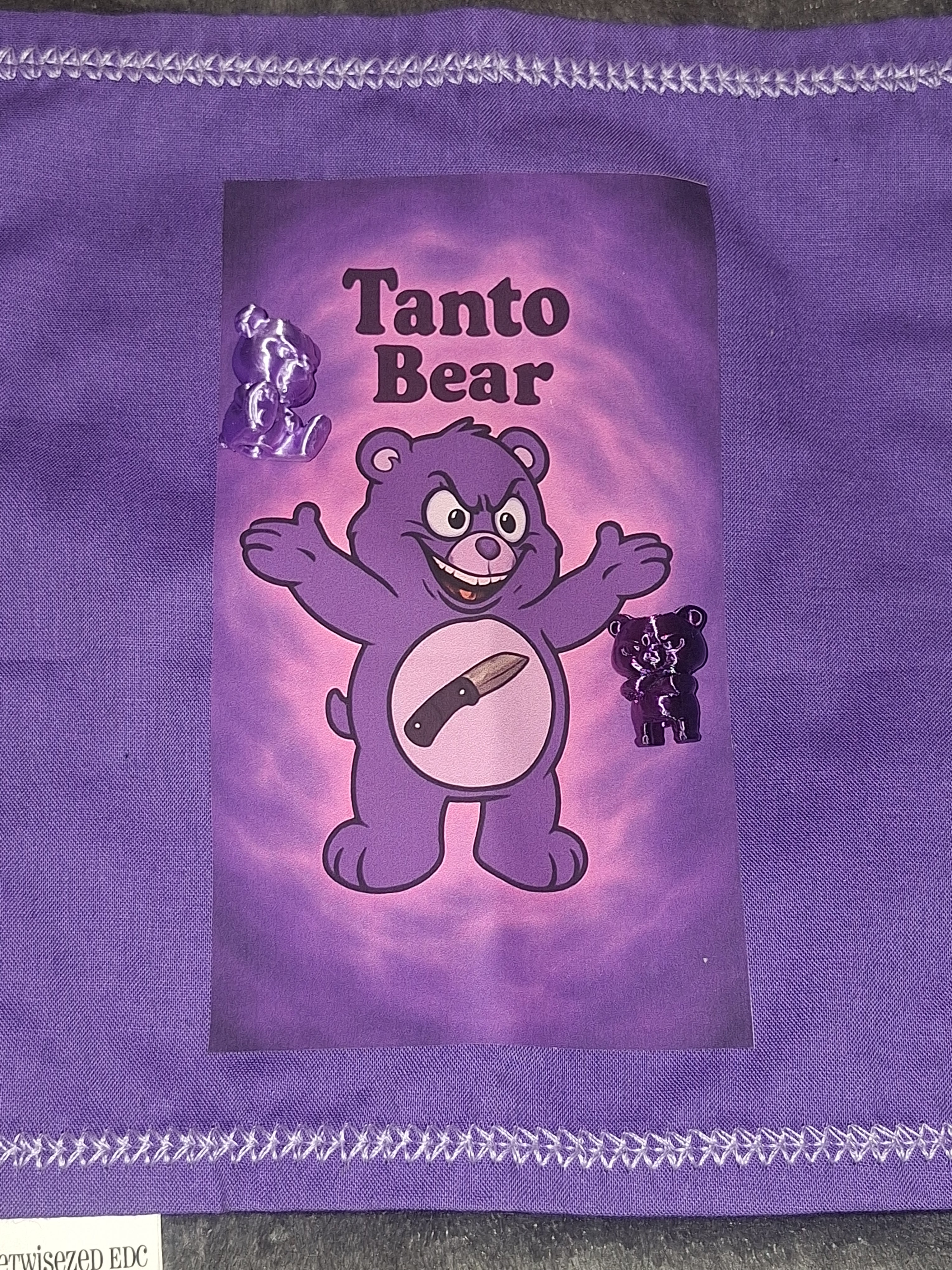 Hound Designs "Blade Bear" Glow Border EDC Hank with UV Beads