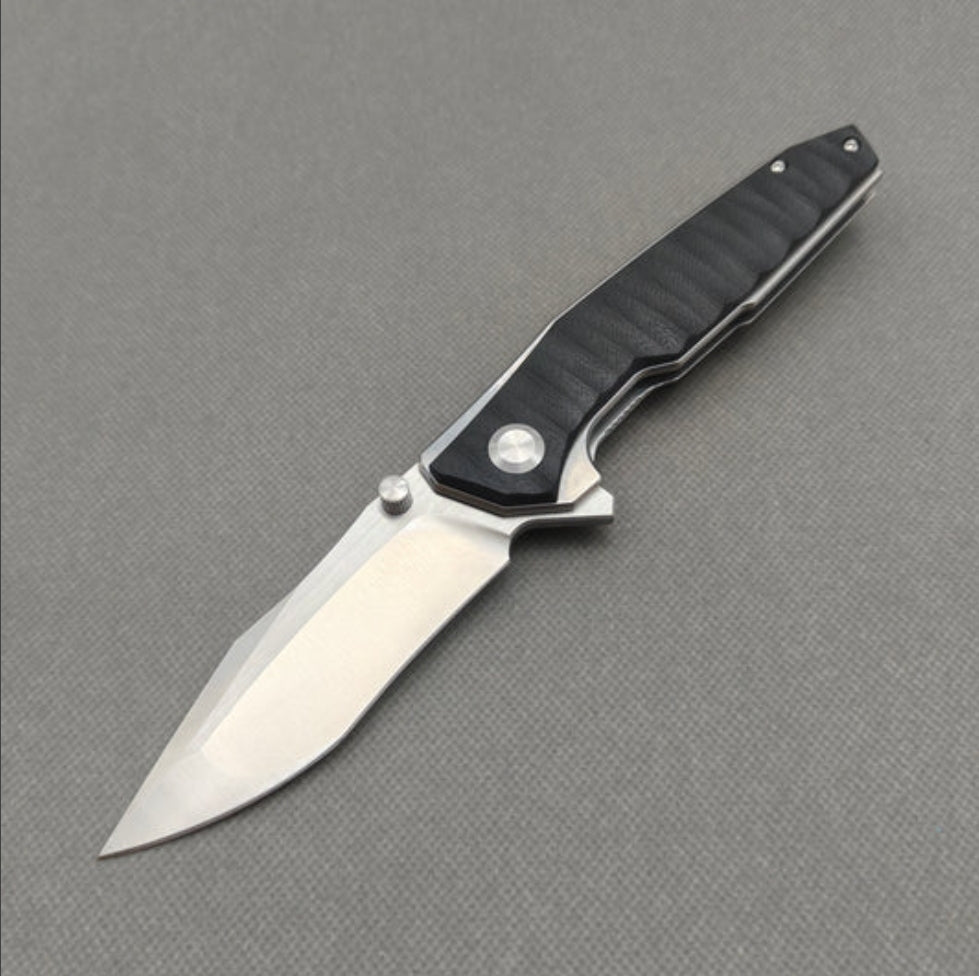 VORIXN Flipper & Thumb Stud Knife Stainless Steel & G10 Handle (5.0" 9Cr13 Blade) KA008