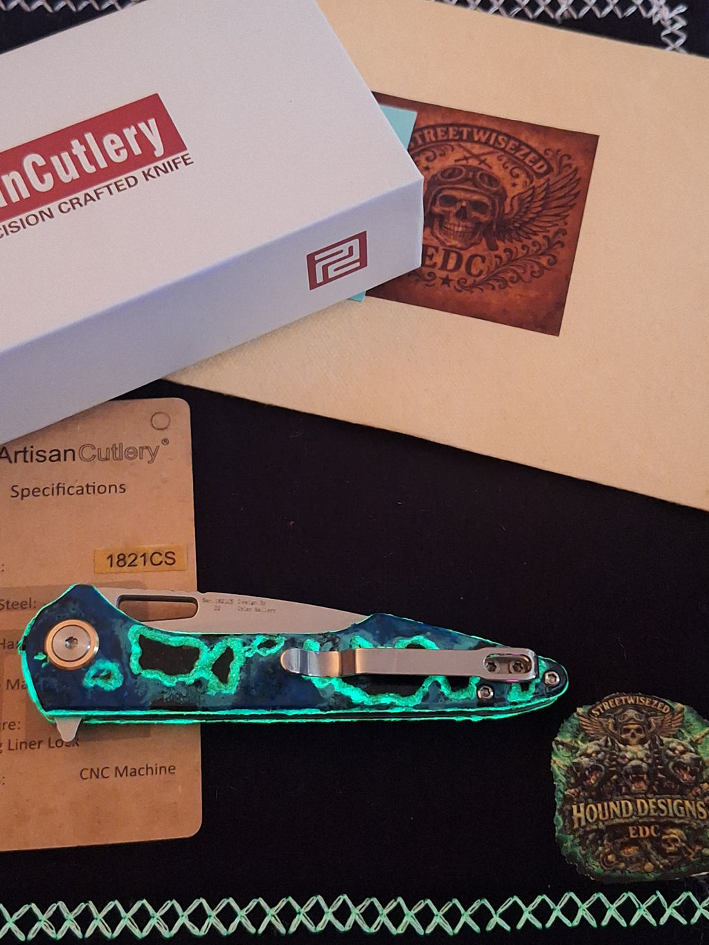 Hound Designs ☣️ Atomic Glow Shipwreck ☣️ Artisan Cutlery Mini Archaeo (SMKW Exclusive)
