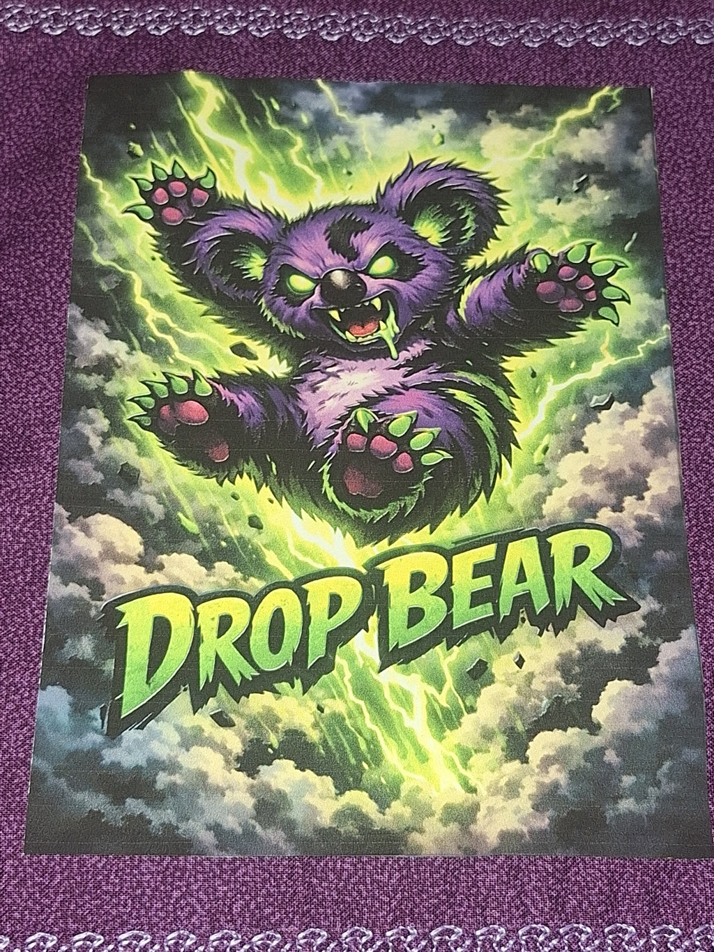 Hound Designs "Rabid Drop Bears" 9" x 9" Glow Hanks! ⚠️ Extremely Limited, only 1 of each design is available ⚠️
