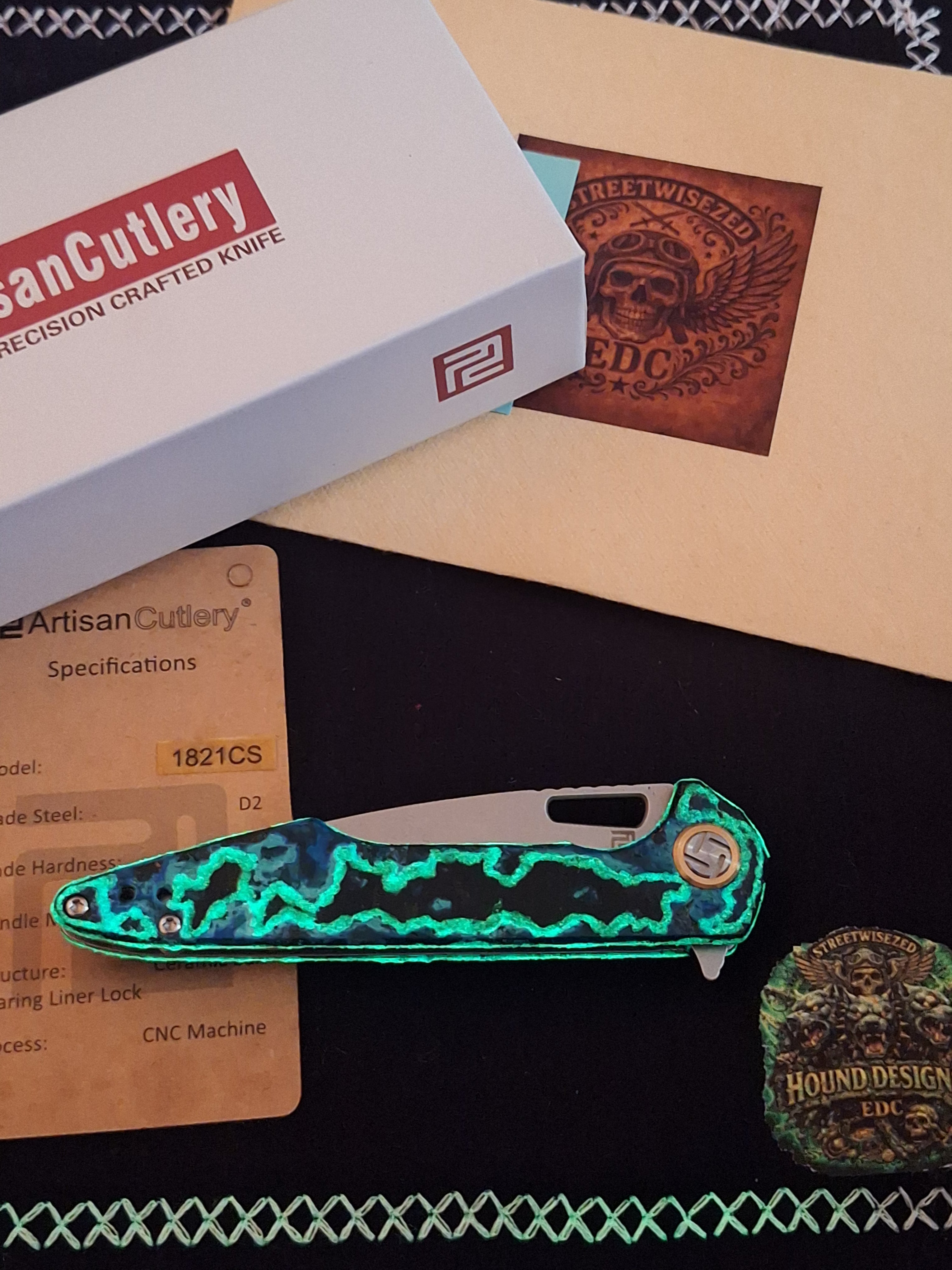 Hound Designs ☣️ Atomic Glow Shipwreck ☣️ Artisan Cutlery Mini Archaeo (SMKW Exclusive)