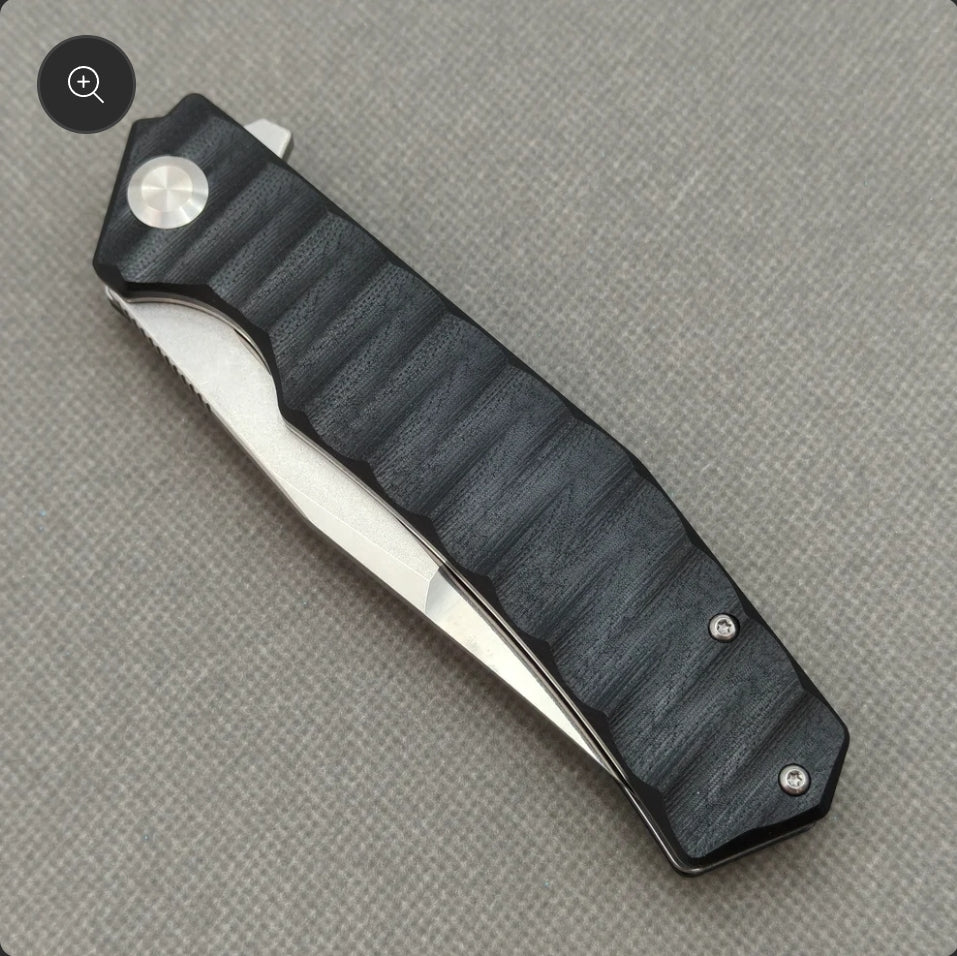 VORIXN Flipper Knife Stainless Steel & G10 Handle (4.0" 9Cr13 Blade) KA002