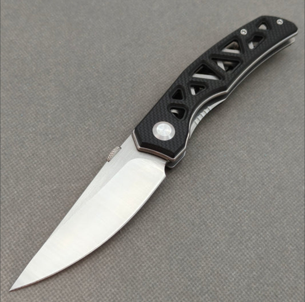 VORIXN Flipper & Thumb Stud Knife Stainless Steel & G10 Handle (3.8" 9Cr13 Blade) KA003