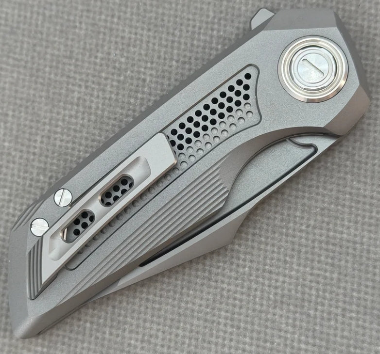 VORIXN "Aerial" Flipper Knife PVD Coating Titanium Handle (2.8" CPM S35VN Blade) KB072