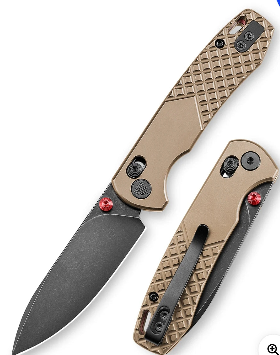 Dragonfly-O Axis Lock EDC Folding Pocket Knife, 2.99'' M390 Steel Blade, Titanium Handle