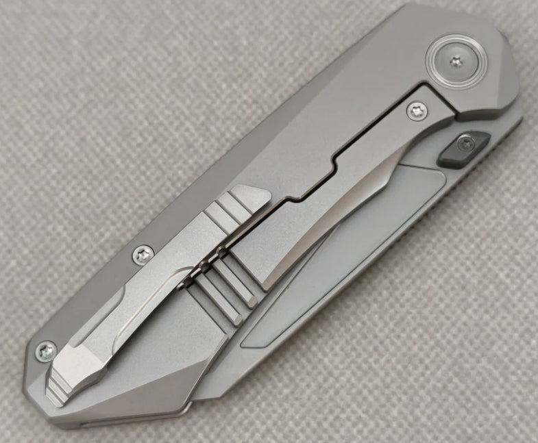 VORIXN "Aerial" Thumb Stud Knife PVD Coating Titanium Handle (3.2" M390 Blade) KB071