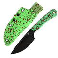 Flank | Fixed Blade | Aluminum with Zombie Blood Printn | 3.69" D2 Blade | TuffKnives Design | G006A7