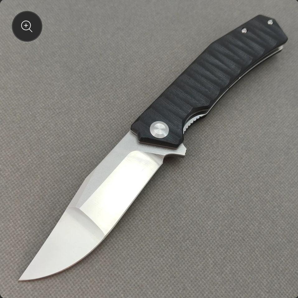 VORIXN Flipper Knife Stainless Steel & G10 Handle (4.0" 9Cr13 Blade) KA002