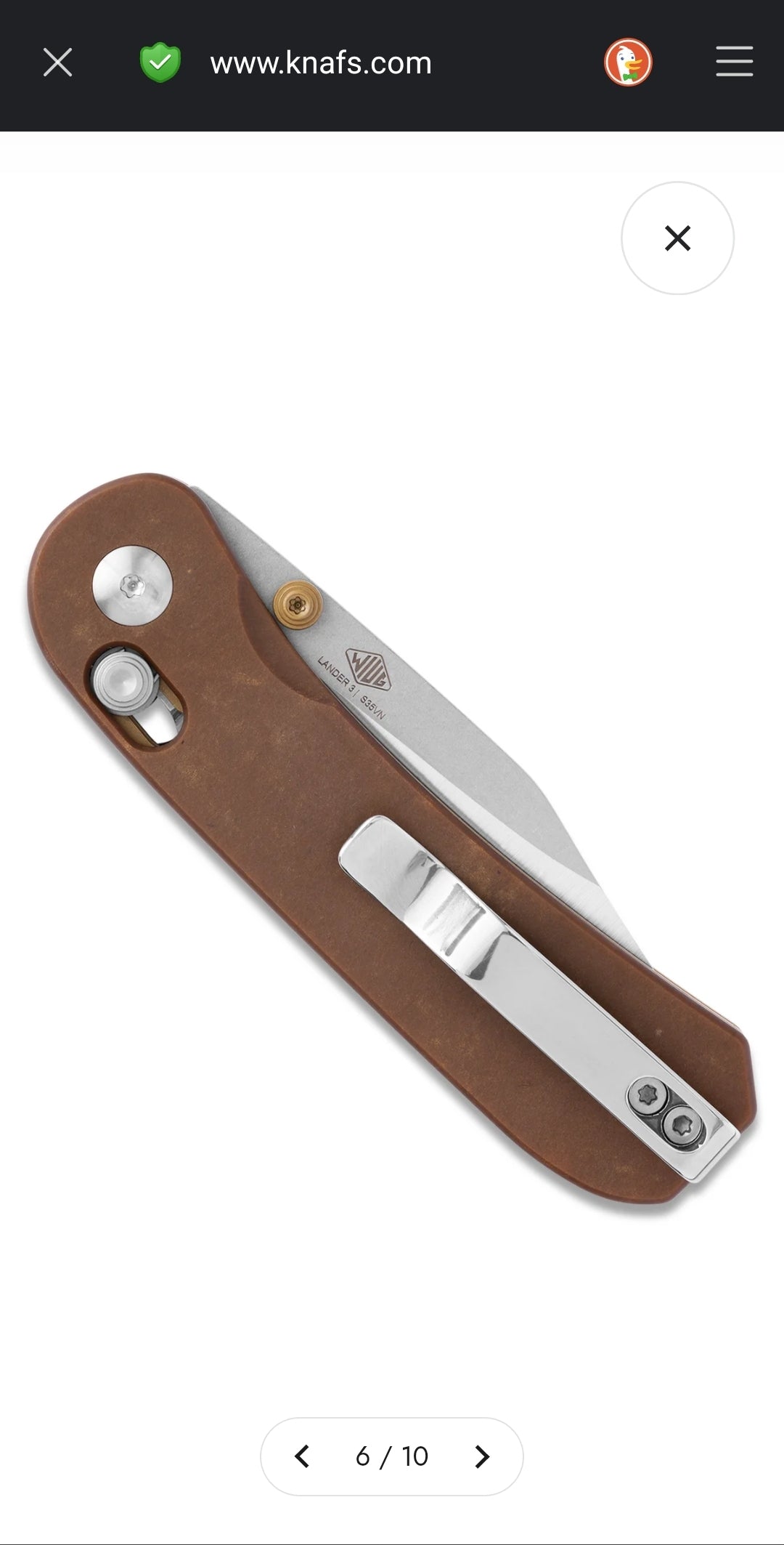 Knafs Lander 3 Pocket Knife - Clip Point - S35VN