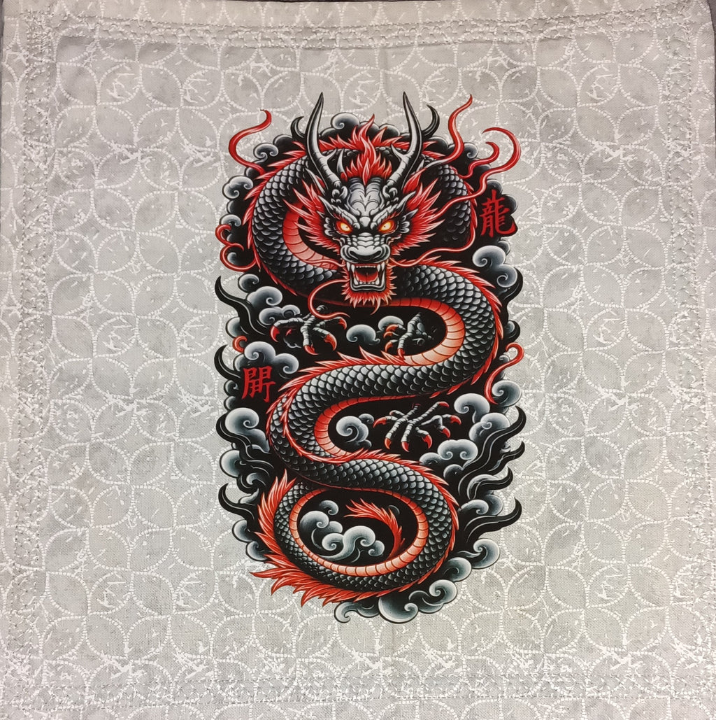 Hound Designs Dragon Series EDC Hank — 9" × 9" Limited