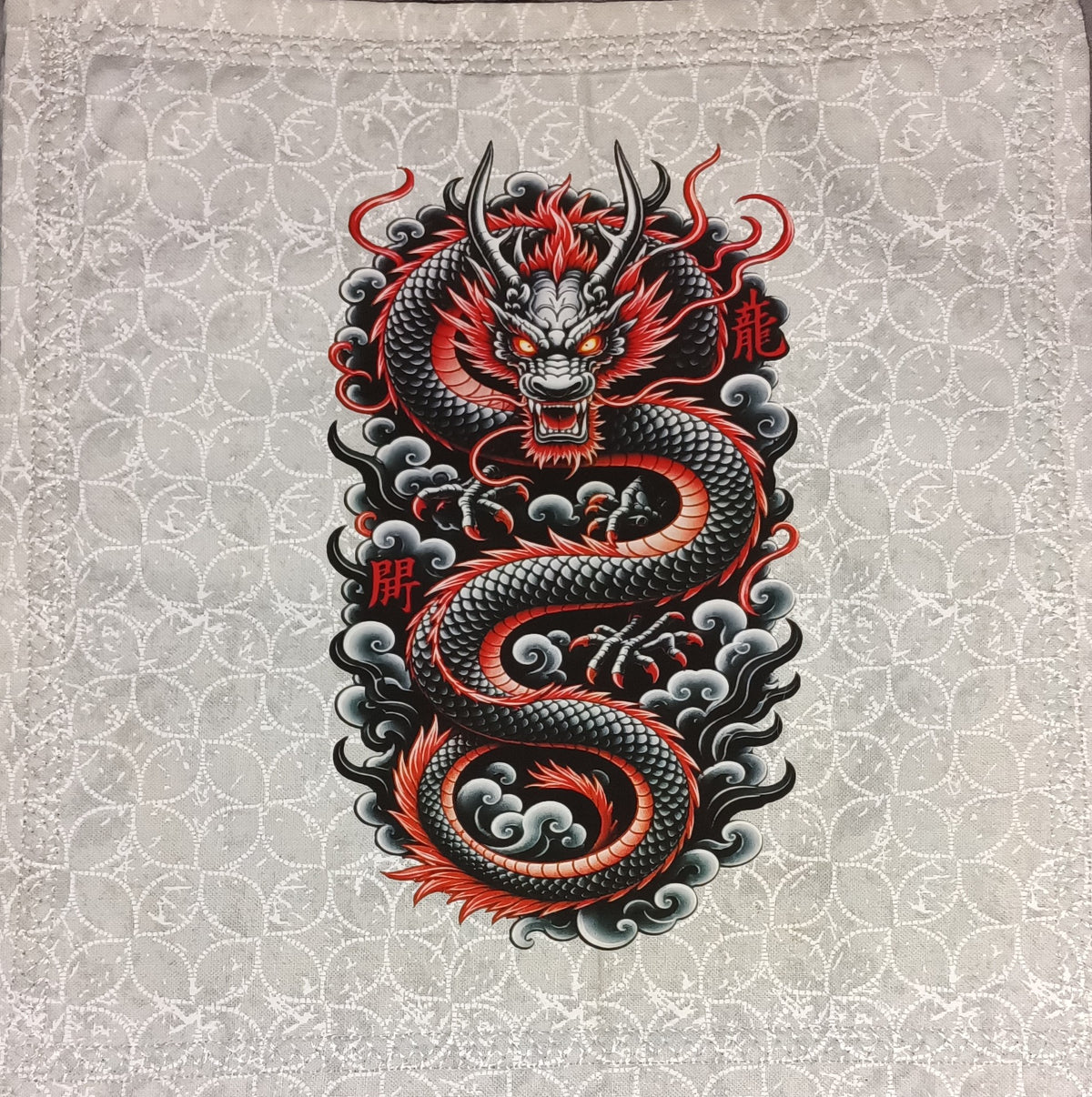 Hound Designs Dragon Series EDC Hank — 9" × 9" Limited