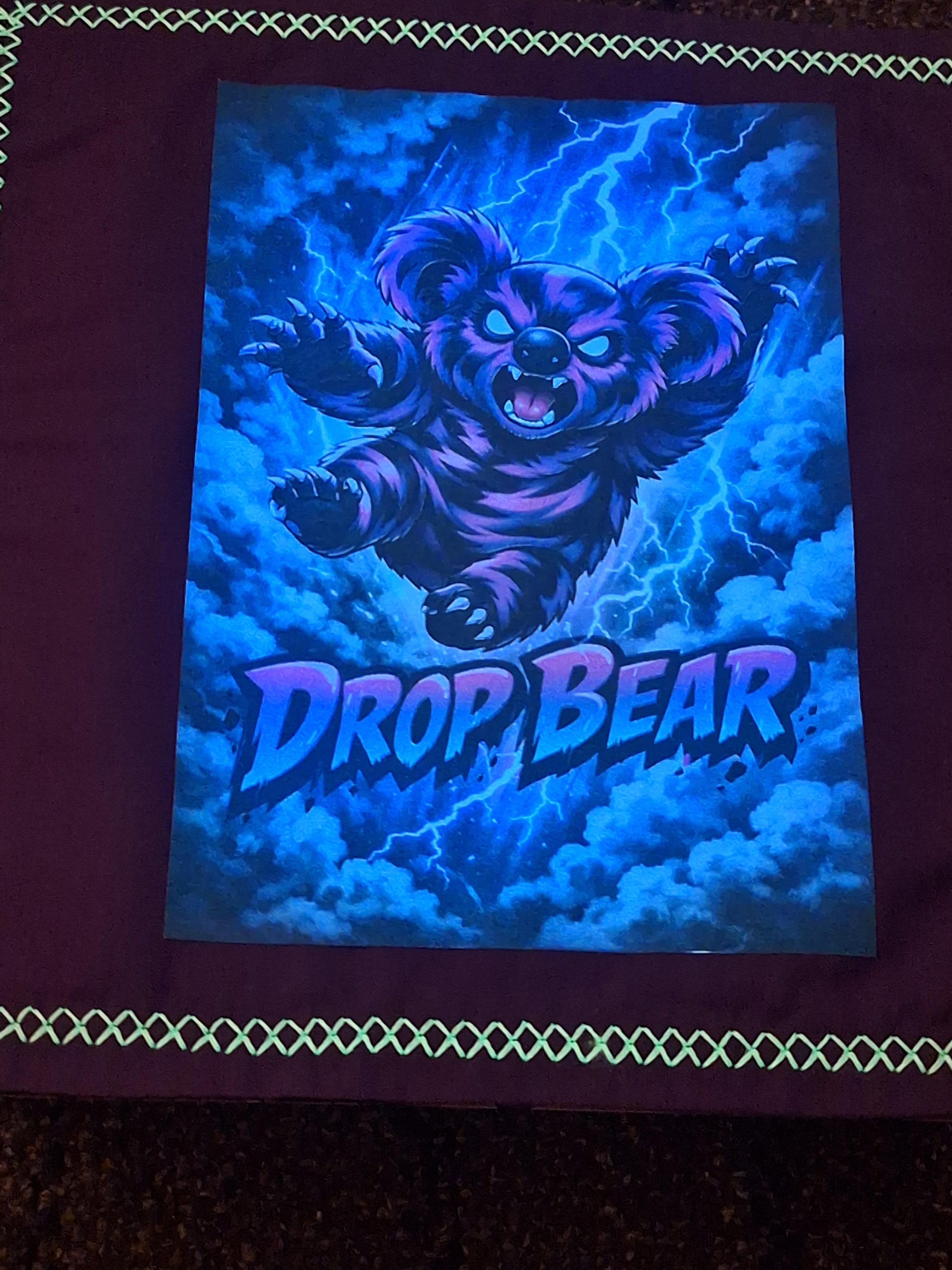 Hound Designs "Rabid Drop Bears" 9" x 9" Glow Hanks! ⚠️ Extremely Limited, only 1 of each design is available ⚠️