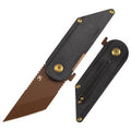 KANSEPT | Dash Liner Lock | Black Micarta | 2.26" Rose Gold Coated 154CM Blade | Pinkerton Knives | T2045A2
